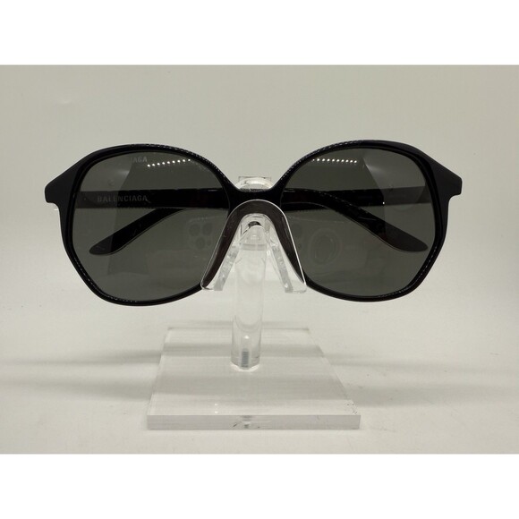 Balenciaga BB0005S 001 58-17 140 Round/Oval Black Grey Sunglasses Cat.3 & Case - Picture 2 of 16
